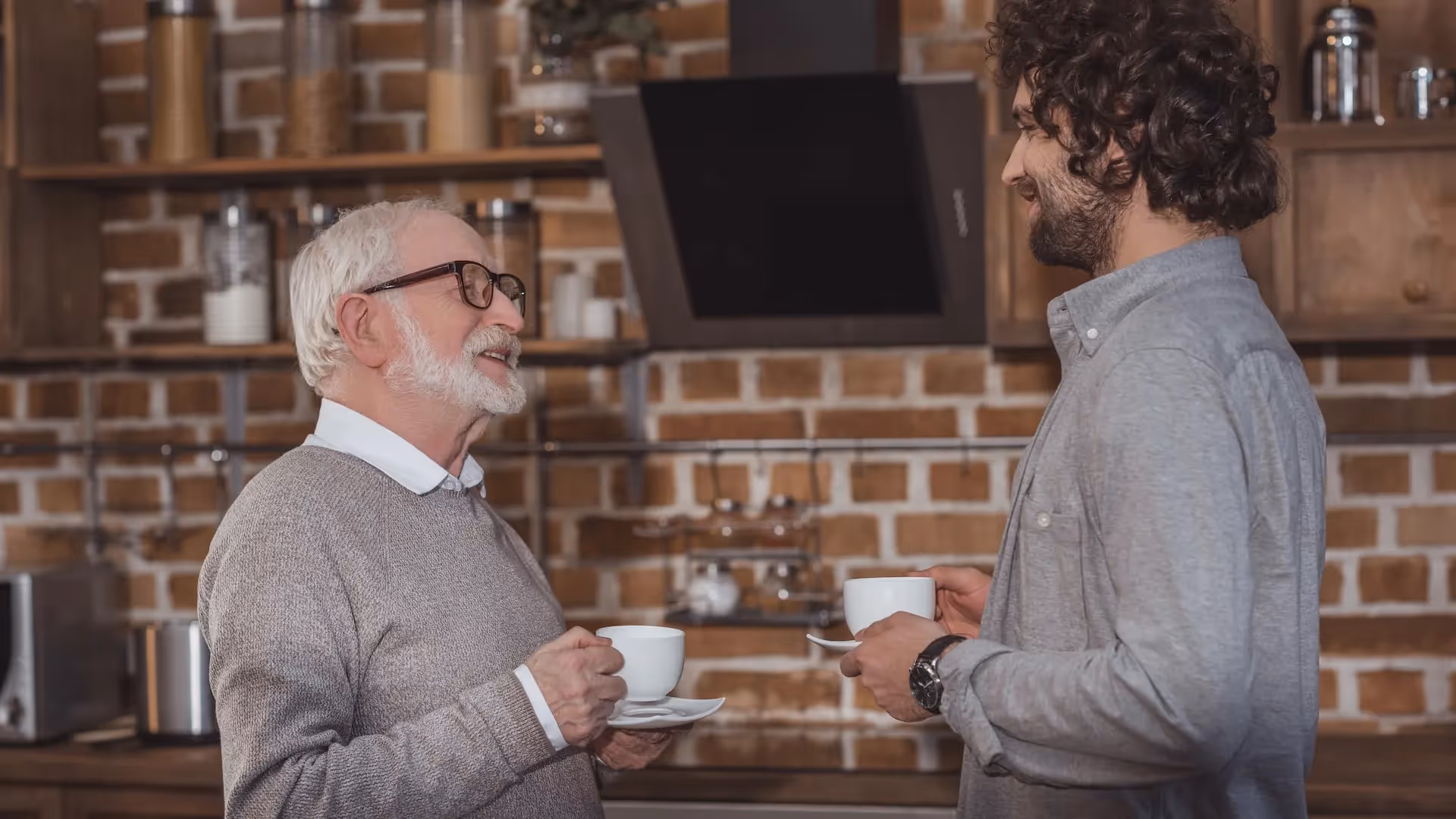 Father and son sharing coffee — Choosing the Right Buyer