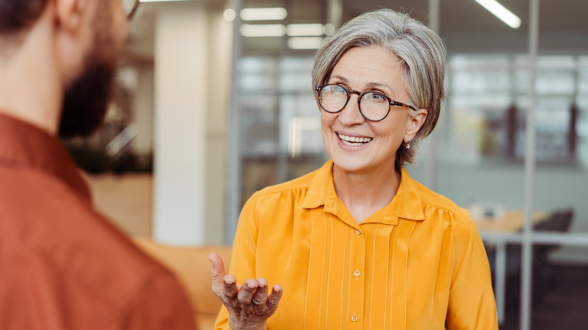 Image of female business owner talking to advisor